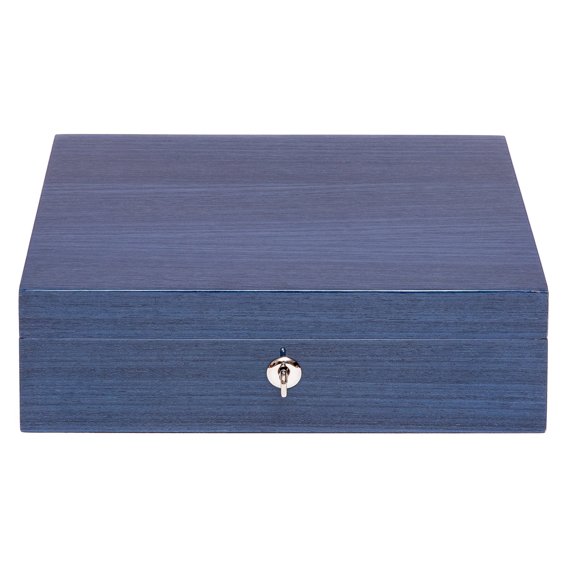 Rapport Heritage Wood Watch Box in Blue L401 - Watchwindersplus