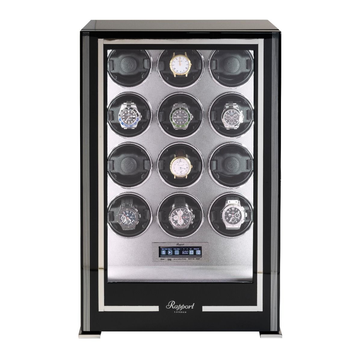 Rapport Paramount 12-Unit Watch Winder in Ebony W212 - Watchwindersplus