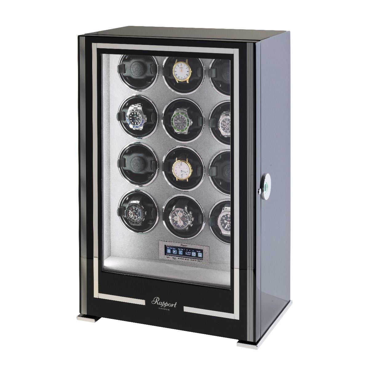 Rapport Paramount 12-Unit Watch Winder in Ebony W212 - Watchwindersplus