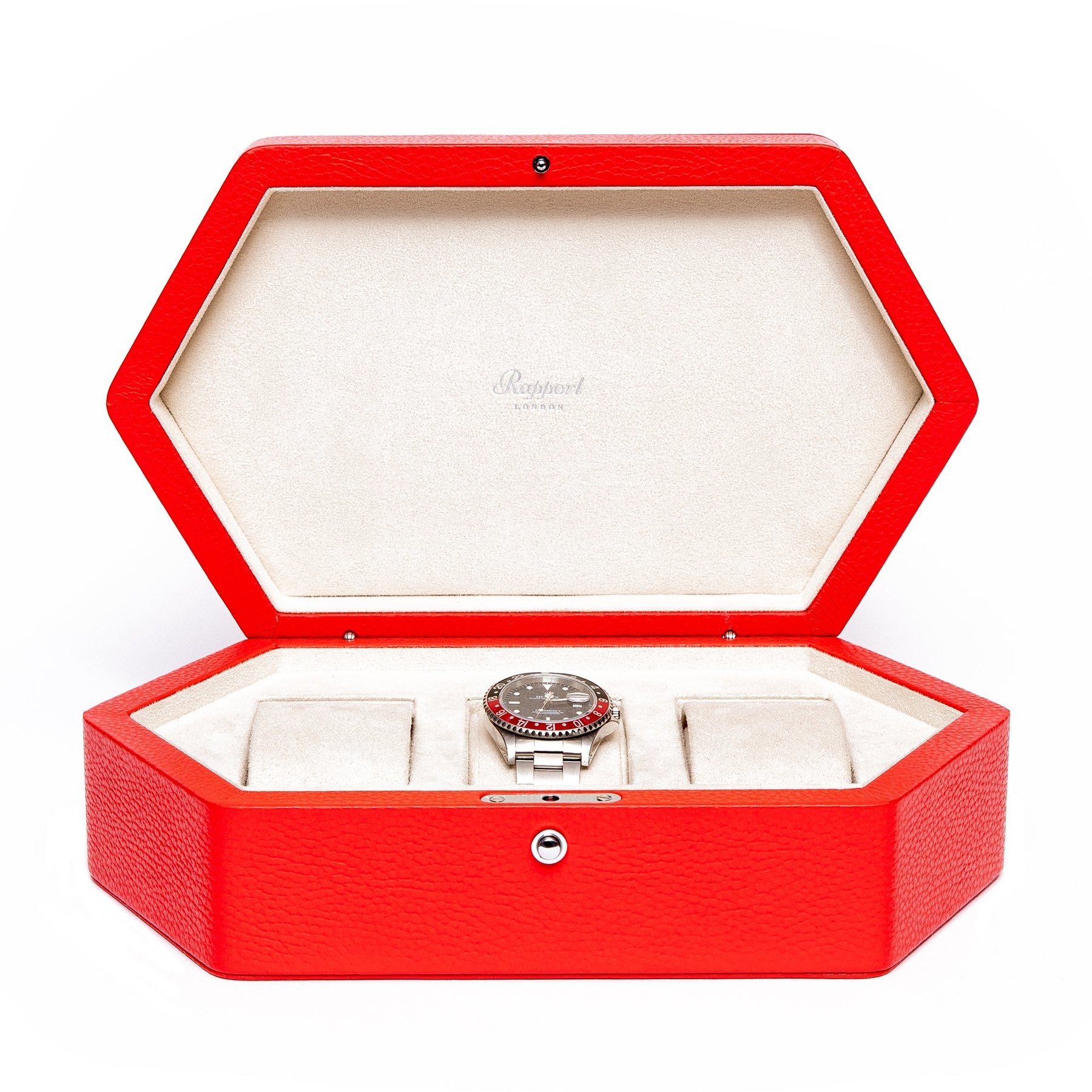 Rapport Portobello Watch Box in Red Leather TA42 - Watchwindersplus