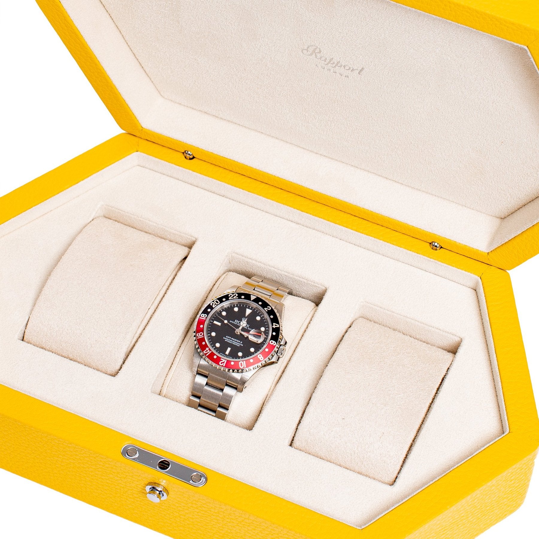 Rapport Portobello Watch Box in Yellow Leather TA41 - Watchwindersplus