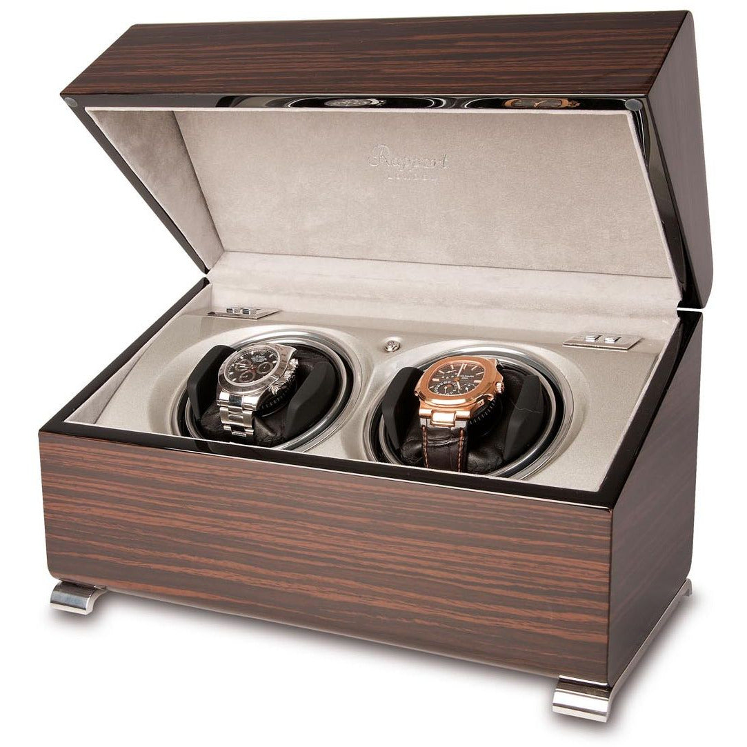 Rapport Vogue Watch Winder Double in Macassar W342 - Watchwindersplus