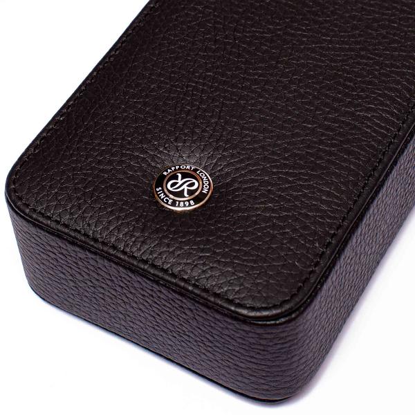 Rapport Berkeley Watch Slipcase Single in Black Leather D160 - Watchwindersplus