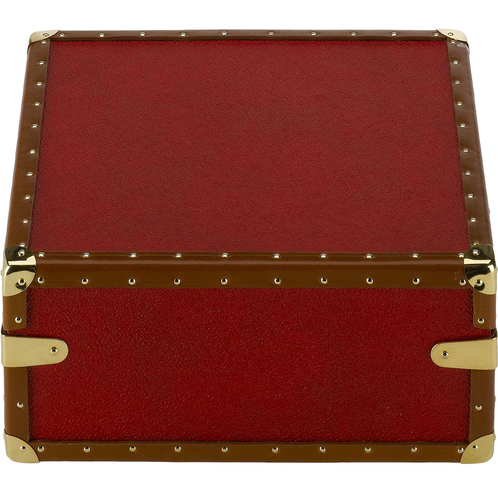 Rapport Classic Collector Watch Box Quad in Red Leather L304 - Watchwindersplus