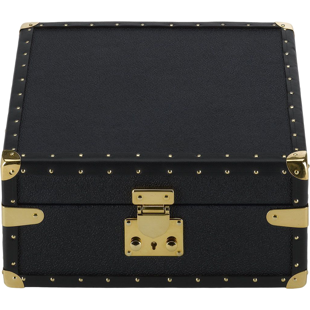 Rapport Classic Collector Watch Box Quad in Blue Leather L305 - Watchwindersplus