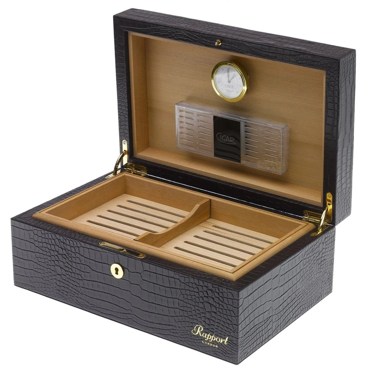 Rapport - Brompton Humidor in Brown Croco | D021