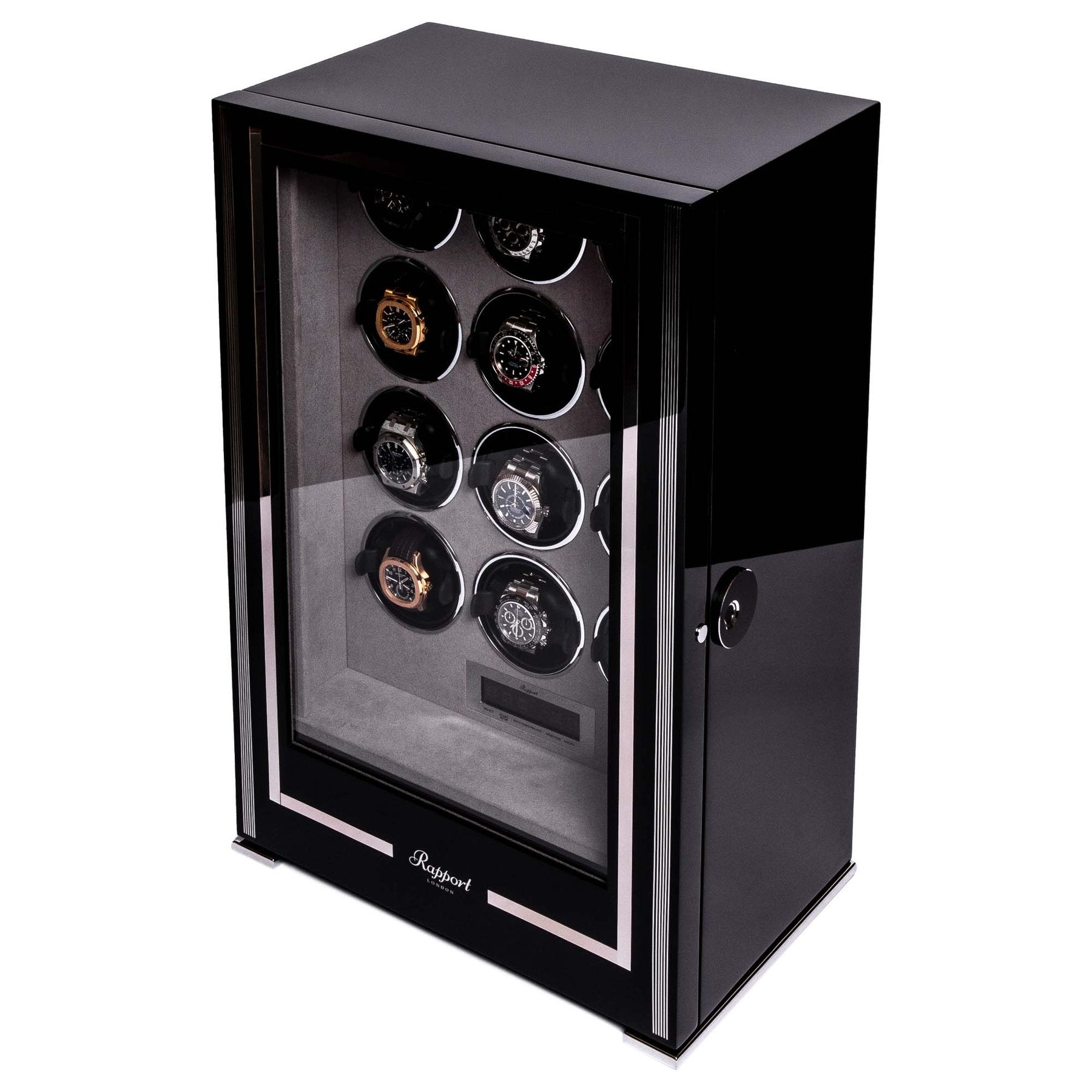 Rapport Paramount 12-Unit Watch Winder in Ebony W212 - Watchwindersplus