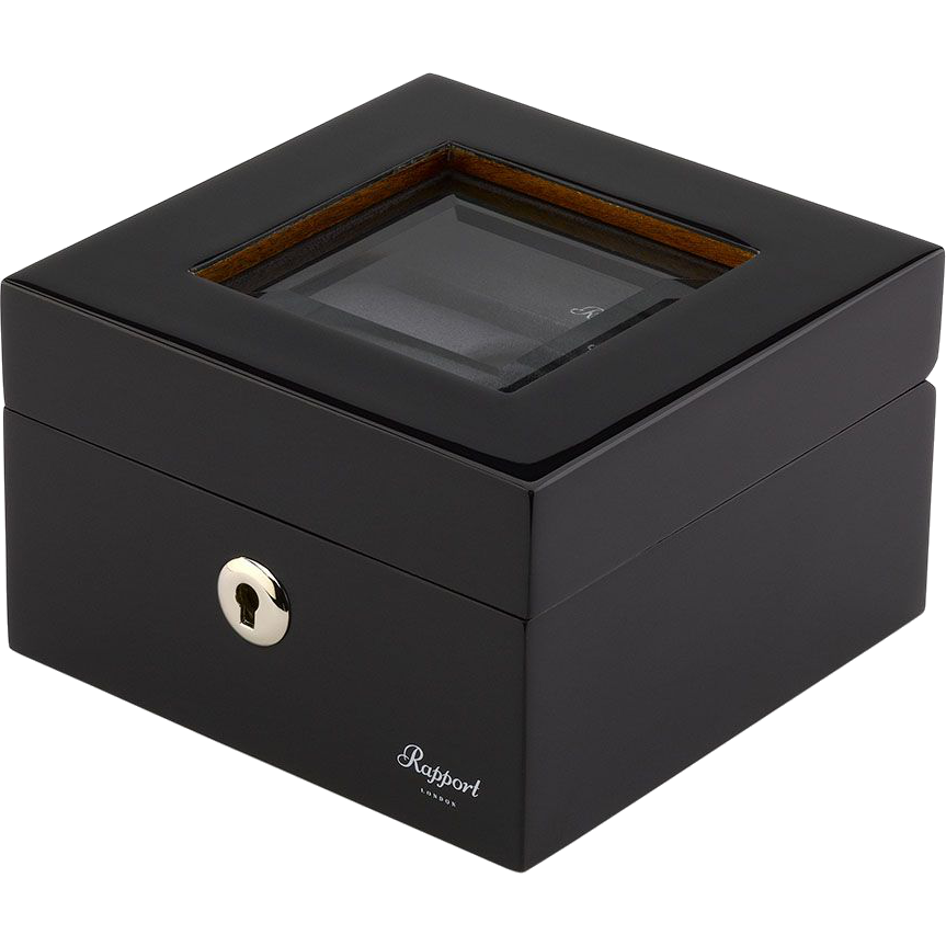 Rapport Optic Collector Watch Box Duo in Charcoal L412 - Watchwindersplus