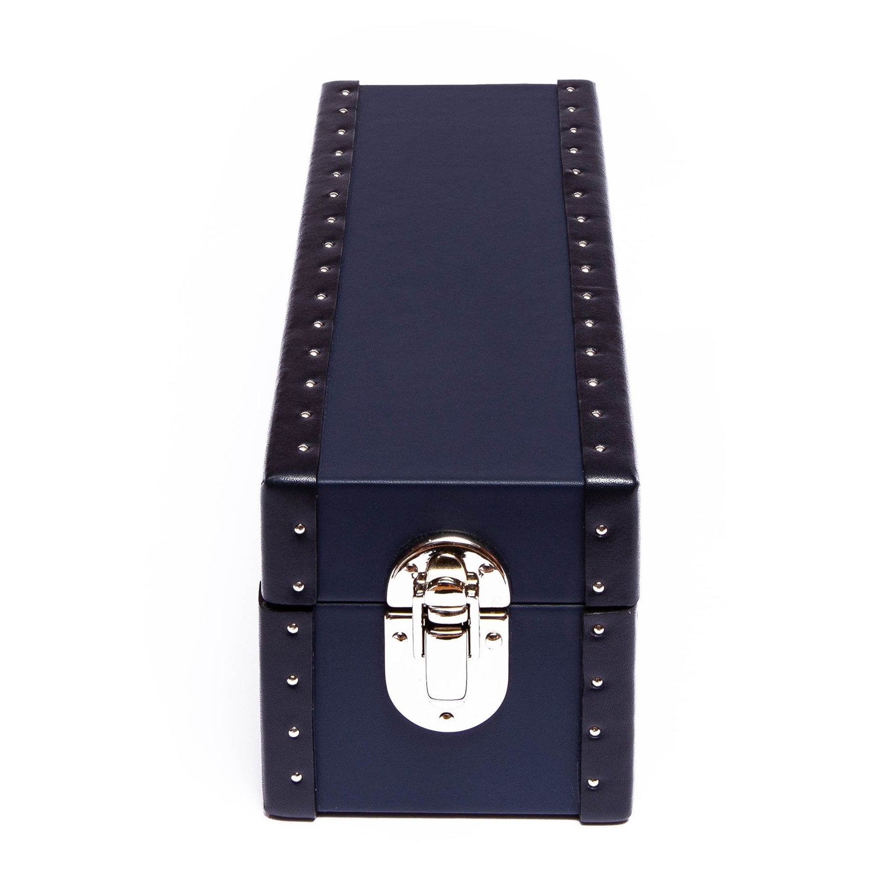 Rapport Kensington Watch Box Double in Blue Leather L320 - Watchwindersplus