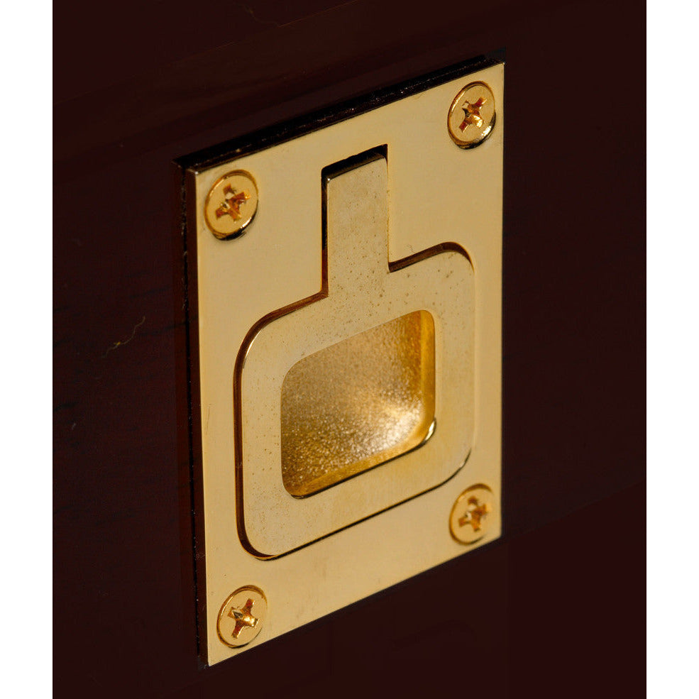 Rapport Captain's Optima Watch Winder Duo in Mahogany/Brass W272 - Watchwindersplus