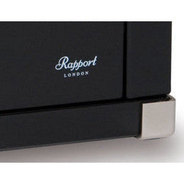 Rapport Mariner's Chest Optima Watch Winder Duo in Ebony/Chrome W292 - Watchwindersplus