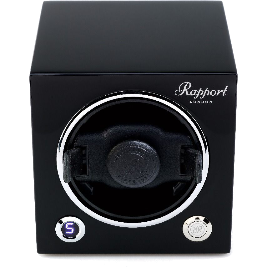 Rapport Evolution Cube Watch Winder Single in Black EVO40 - Watchwindersplus
