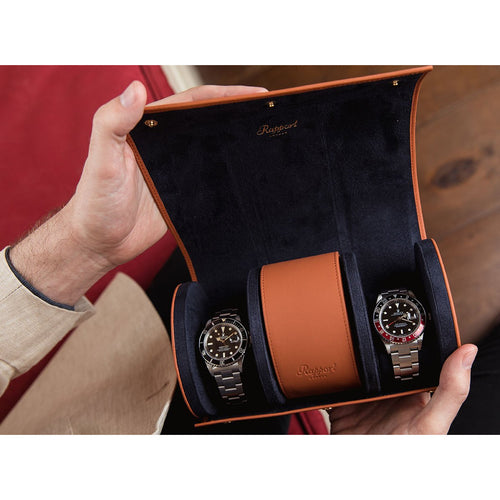 RAPPORT LONDON Leather Watch Roll Case