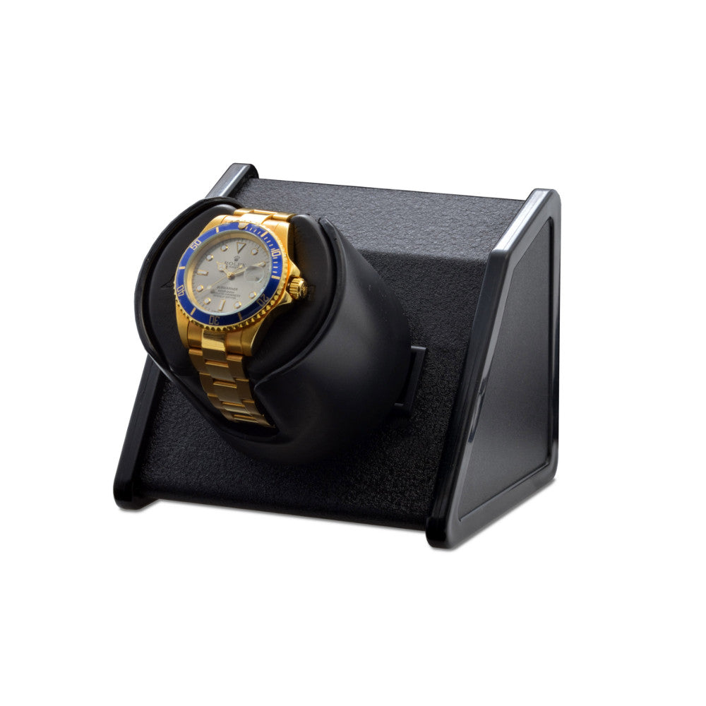 Orbita Sparta Single-Unit Watch Winder in Bold Black - Watchwindersplus