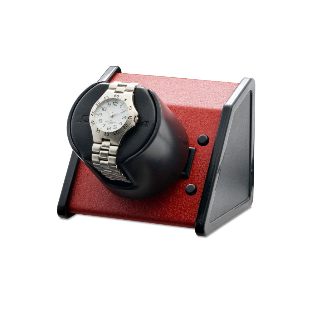 Orbita Sparta Single-Unit Watch Winder in Bold Red - Watchwindersplus