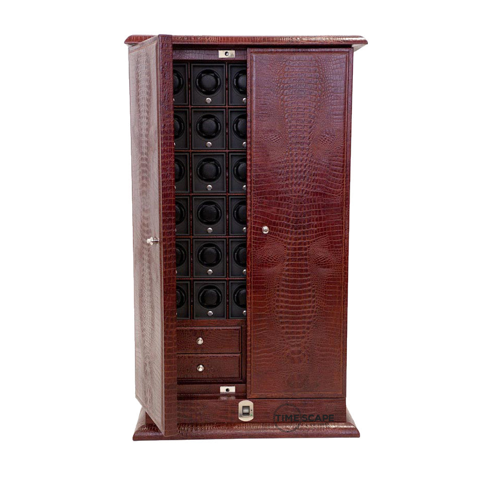 Underwood (London) - 30-Unit Biometric Cabinet in Brown Croco