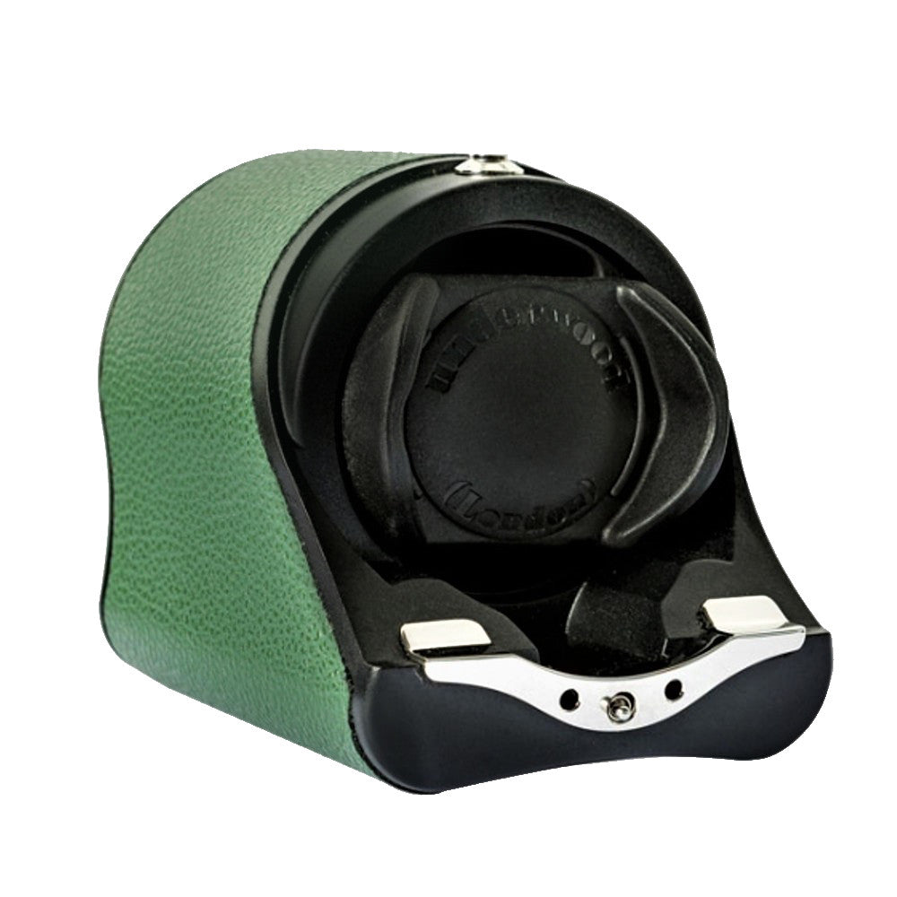 Underwood (London) - Single Rotogalbe Watch Winder in Green Leather