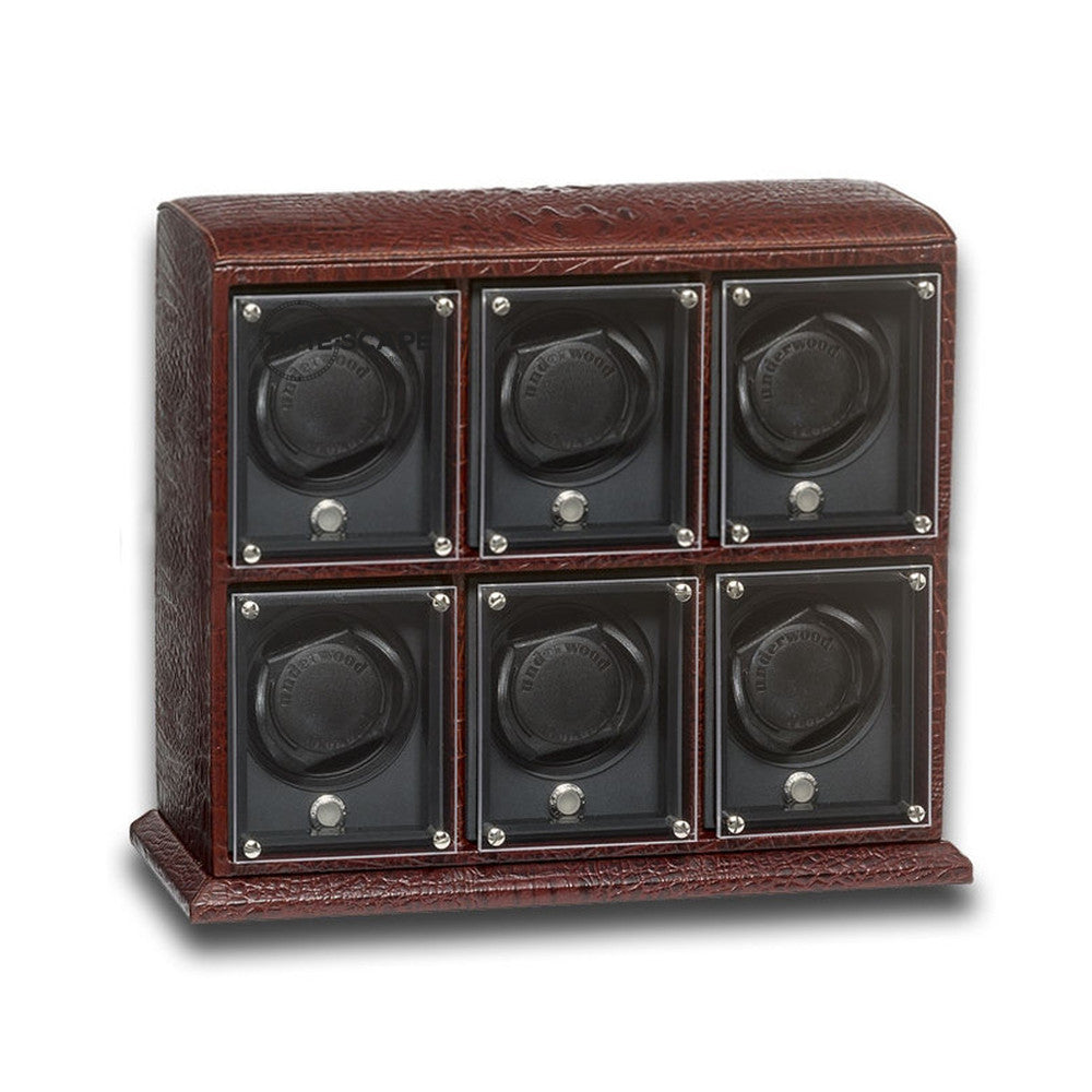 Underwood (London) - 6-Unit EVO Watch Winder in Brown Croco