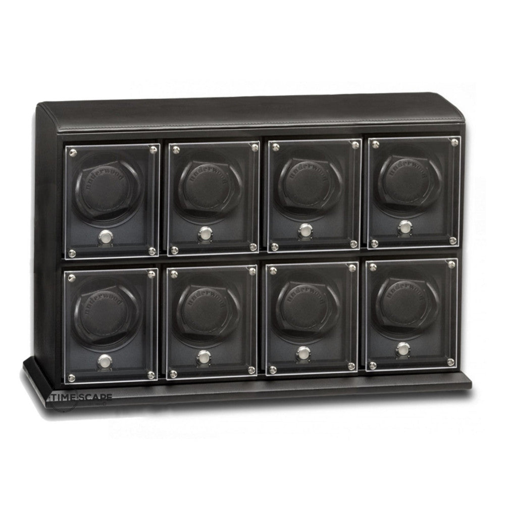 Underwood (London) - 8-Unit EVO Watch Winder in Black Leather