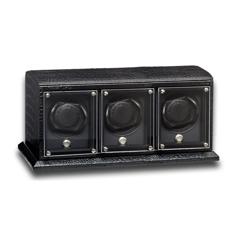 Underwood (London) - 3-Unit EVO Watch Winder in Black Croco