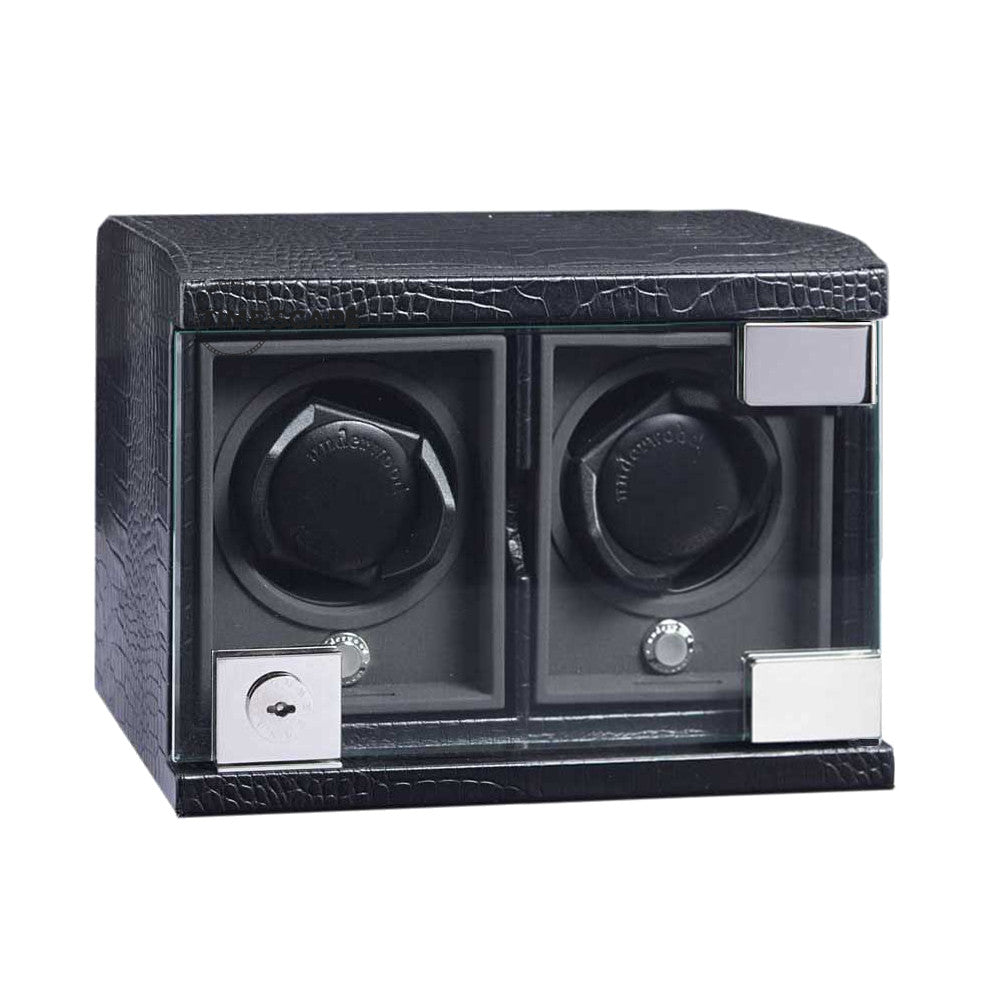 Underwood (London) - 2-Unit Classic Watch Winder in Black Croco