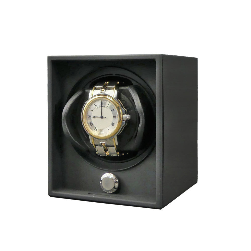 Underwood (London) - 3-Unit Classic Watch Winder w Watch Storage in Black Croco