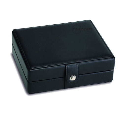 Underwood London 6 Unit Watch Storage Case in Black Leather