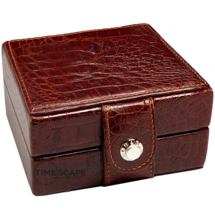 Underwood (London) - Single Watch Storage Case in Brown Croco - Watchwindersplus