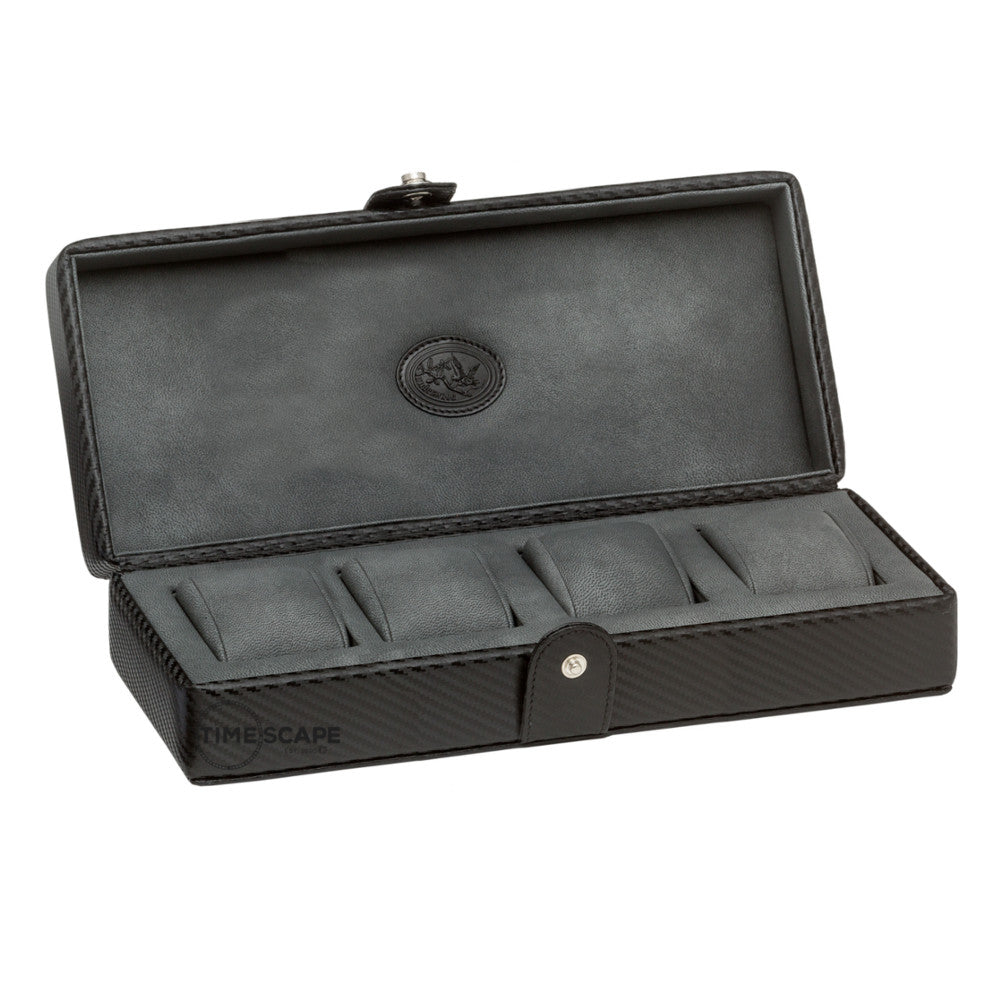 Underwood (London) - 4-Unit Watch Storage Case in Carbon Fiber - Watchwindersplus