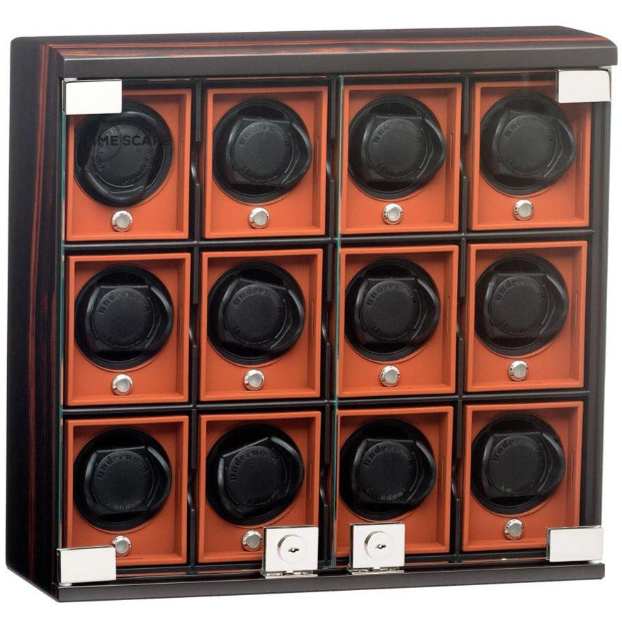 Underwood (London) - 12-Unit Classic Watch Winder in Macassar Wood - Watchwindersplus