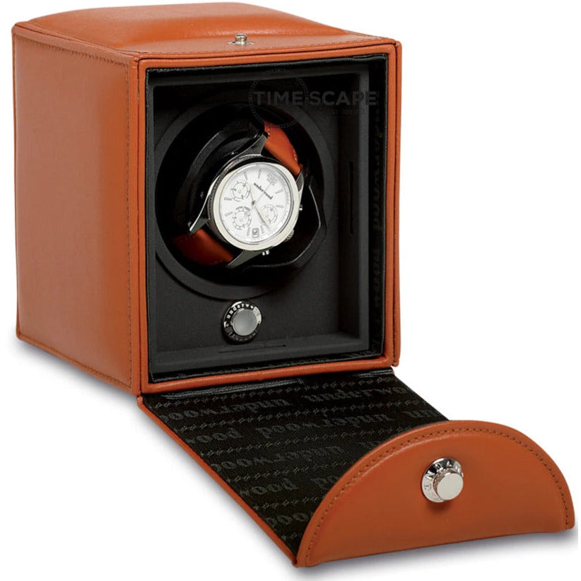 Underwood (London) - Single Classic Watch Winder in Tan Leather - Watchwindersplus