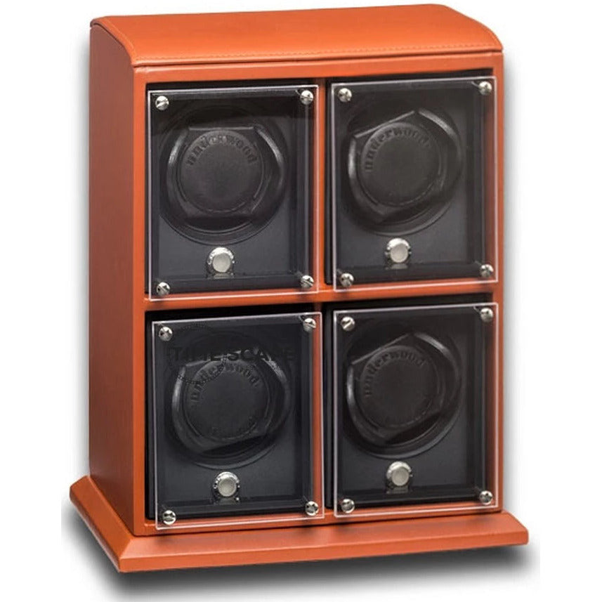 Underwood (London) - 4-Unit EVO Watch Winder in Tan Leather - Watchwindersplus