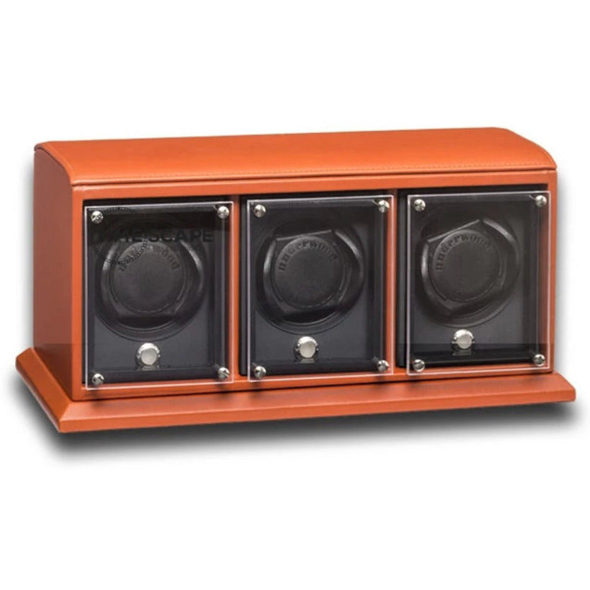 Underwood (London) - 3-Unit EVO Watch Winder in Tan Leather - Watchwindersplus