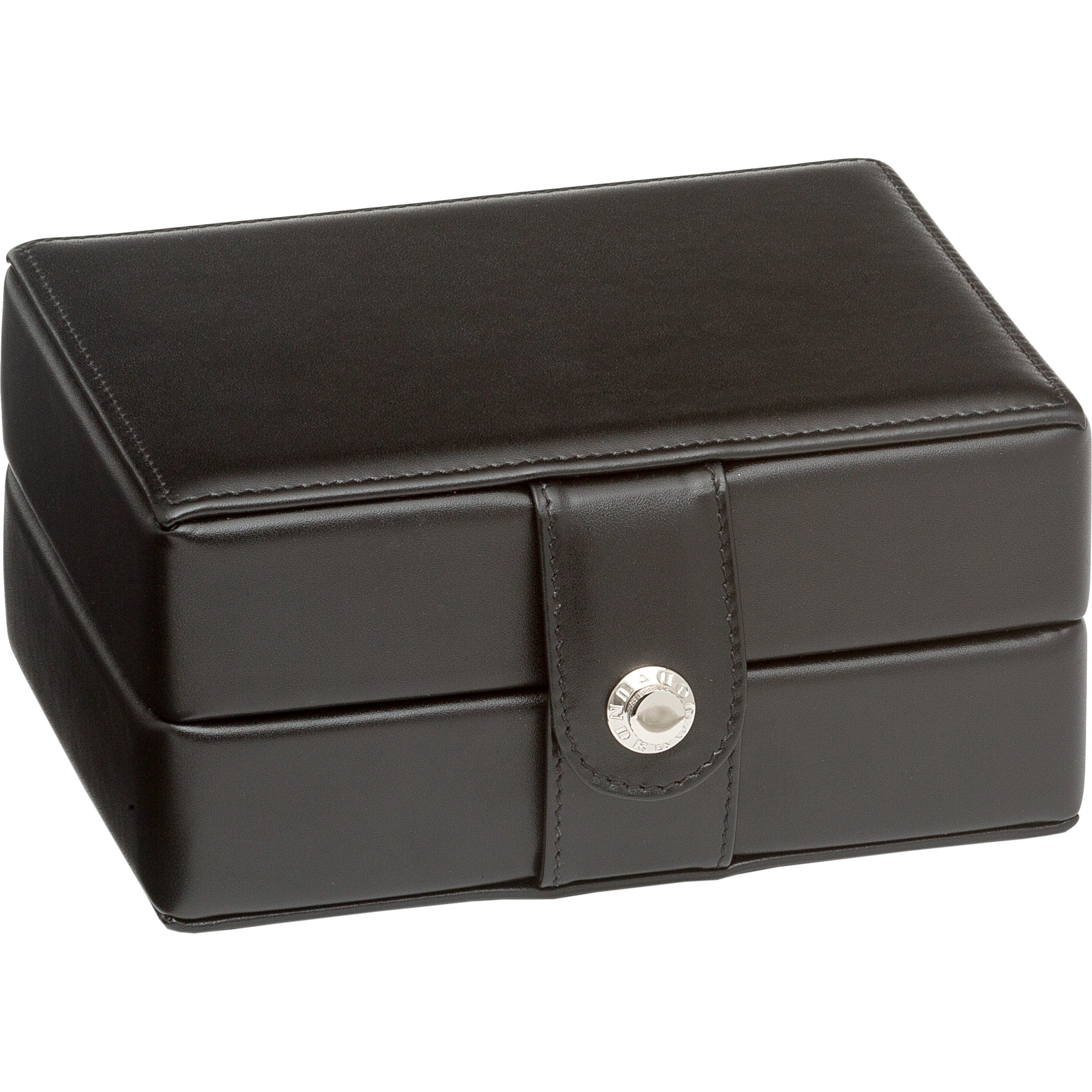 Underwood (London) - 2-Unit Watch Storage Case in Black Leather - Watchwindersplus