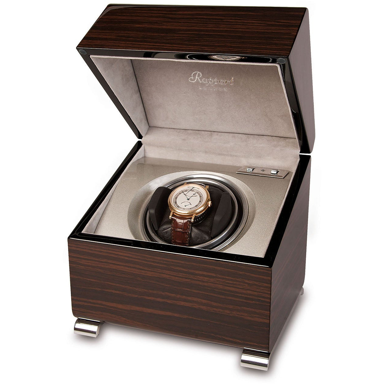 Rapport Vogue Watch Winder Single in Macassar W341 - Watchwindersplus