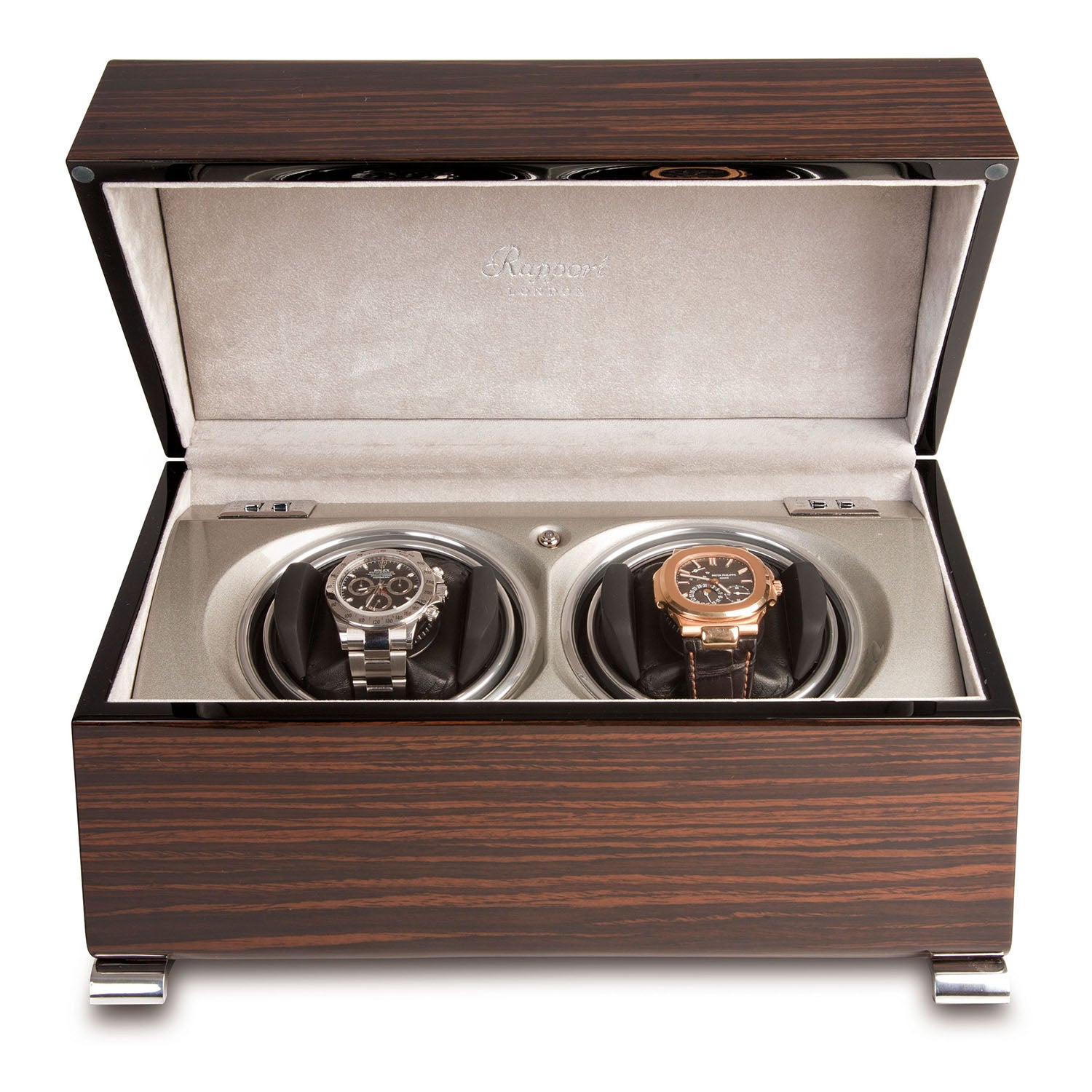 Rapport Vogue Watch Winder Double in Macassar W342 - Watchwindersplus