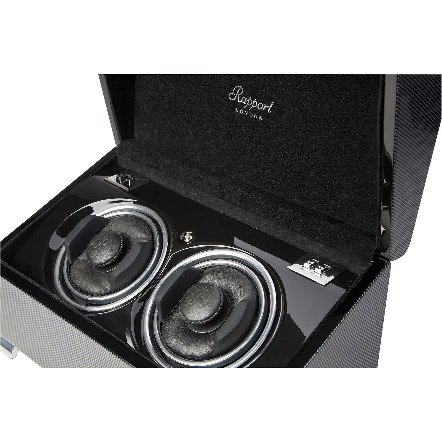 Rapport Vogue Watch Winder Duo in Carbon W372 - Watchwindersplus