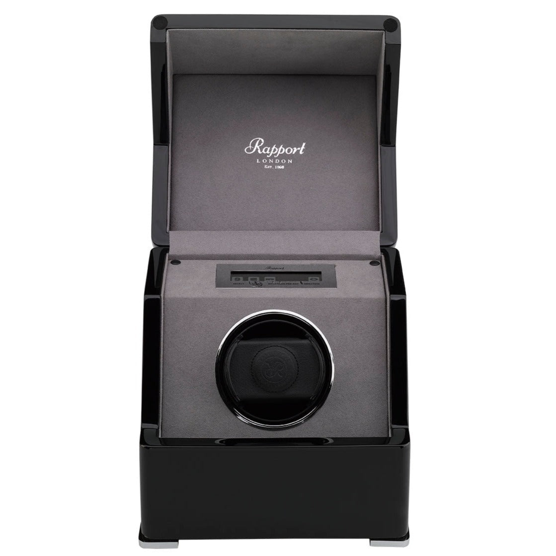 Rapport Perpetua Touch Screen Watch Winder Single in Ebony W571 - Watchwindersplus