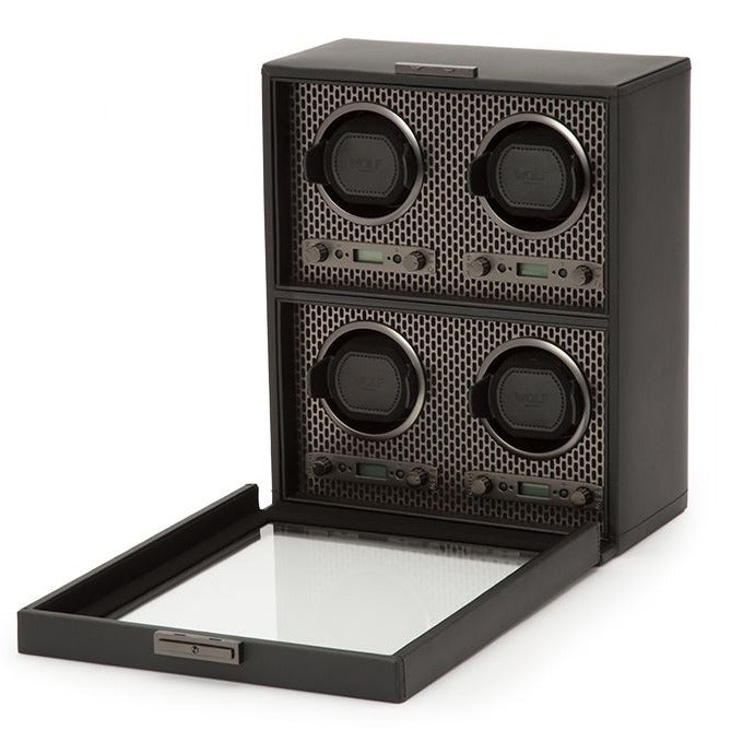 Wolf - Axis 4-Unit Watch Winder | 469503 - Watchwindersplus