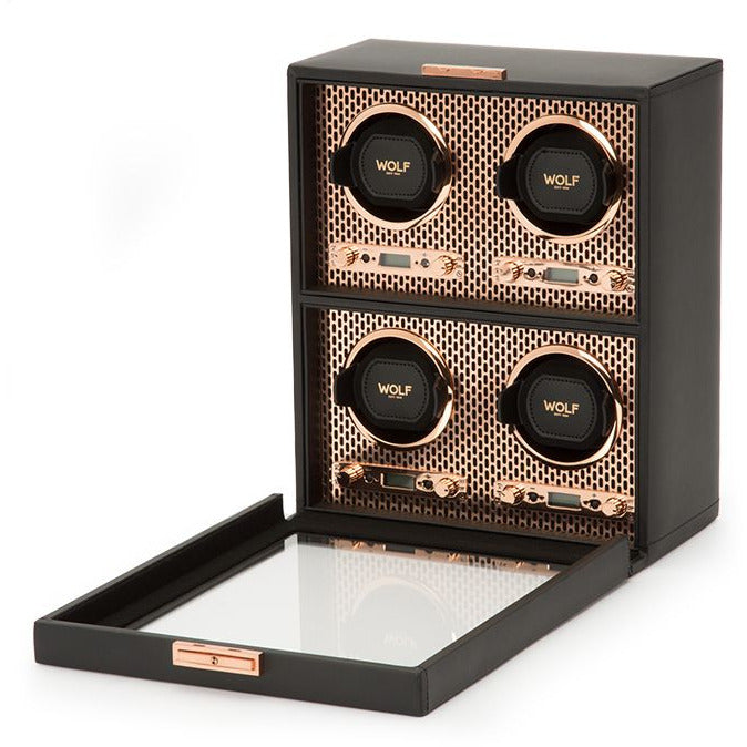 Wolf - Axis 4-Unit Watch Winder | 469516 - Watchwindersplus