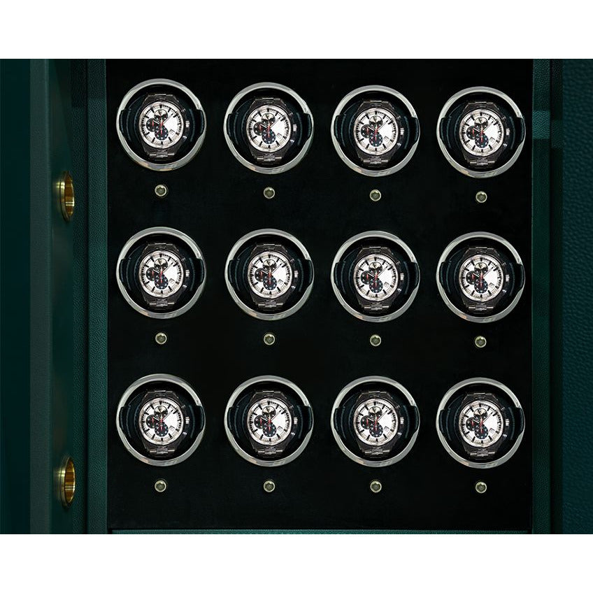 Wolf - Churchill British Racing Green 16-unit Watch Winding Safe | 481641 - Watchwindersplus