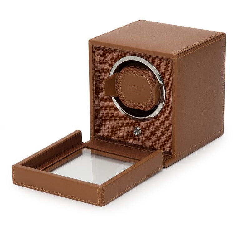 Wolf - Cub Single Watch Winder w Cover | 461127 - Watchwindersplus