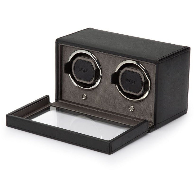 Wolf - Cub Double Watch Winder w Cover | 461203 - Watchwindersplus