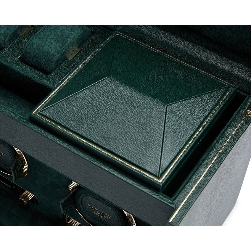 Wolf - British Racing Green Double Watch Winder | 792241 - Watchwindersplus