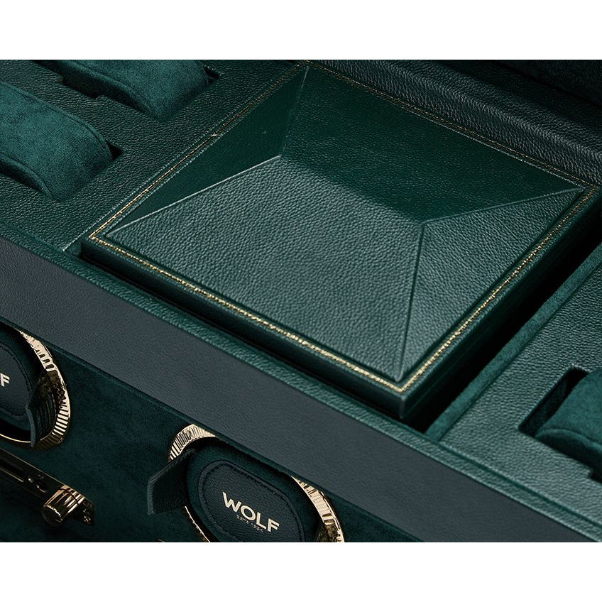 Wolf - British Racing Green Triple Watch Winder | 792341 - Watchwindersplus