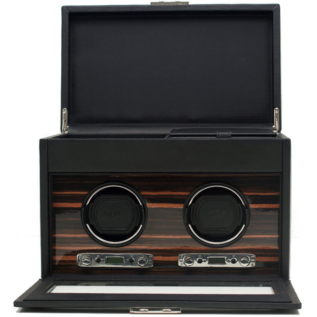 Wolf - Roadster Double Watch Winder with Storage | 457256 - Watchwindersplus