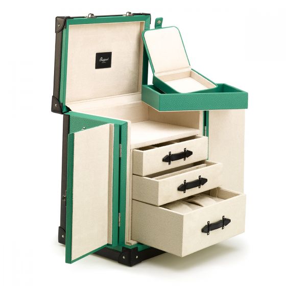 Rapport - Deluxe Jewelry Trunk in Green Leather | J151